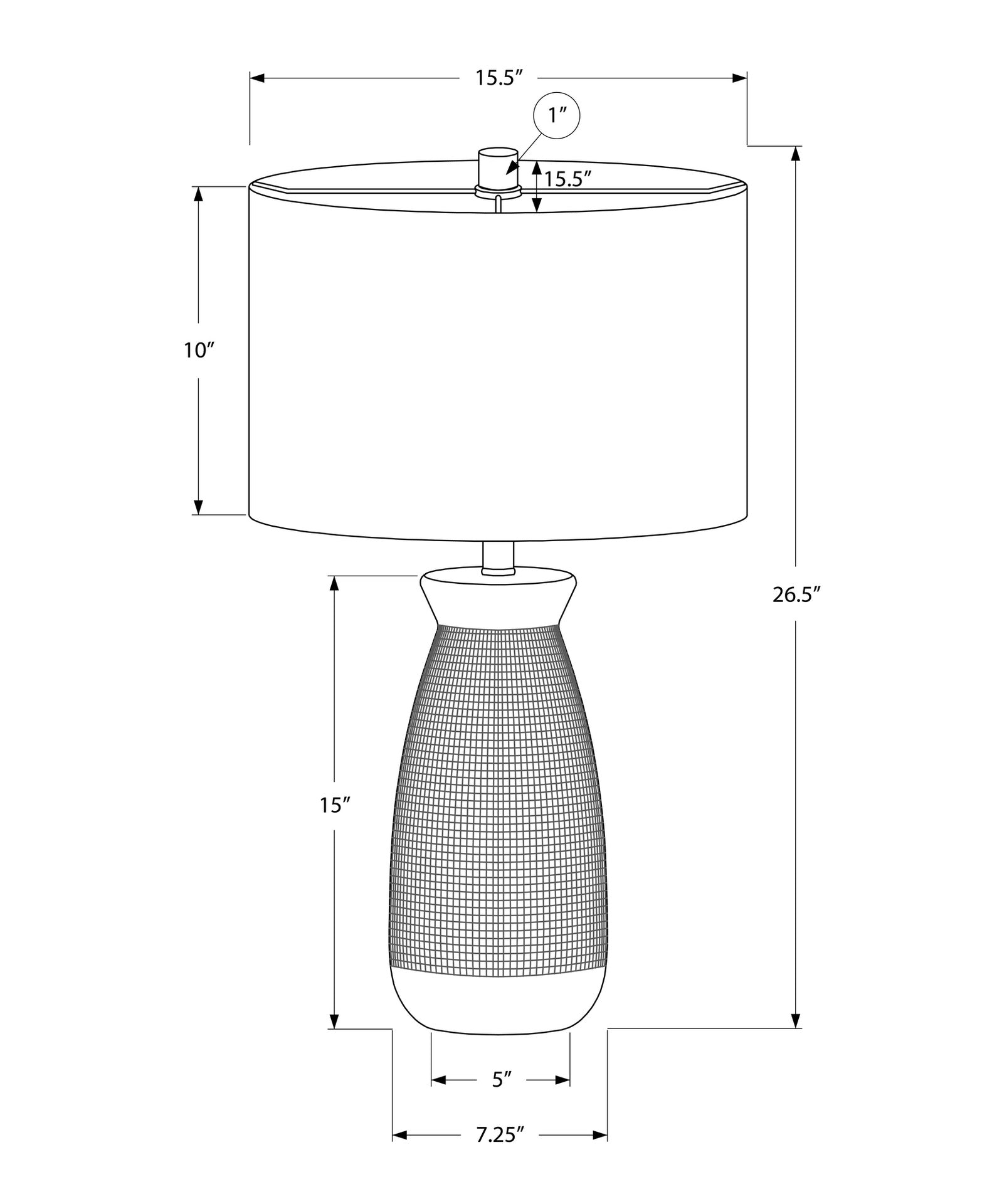 Lighting, 27"h, Table Lamp, Grey Ceramic, Grey Shade, Contemporary