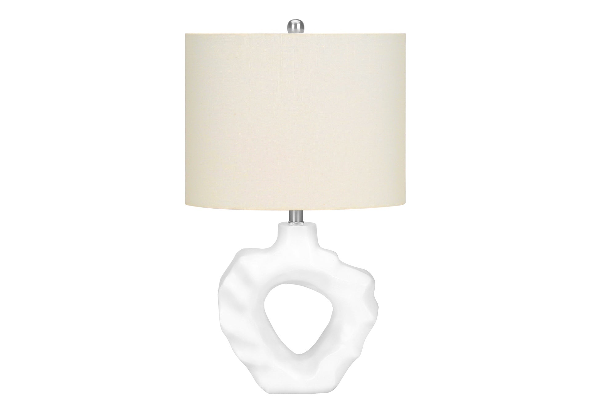 Lighting, 25"h, Table Lamp, Cream Resin, Ivory / Cream Shade, Modern