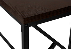 Accent Table, Console, Entryway, Narrow, Sofa, Living Room, Bedroom, Brown Laminate, Black Metal, Contemporary, Modern