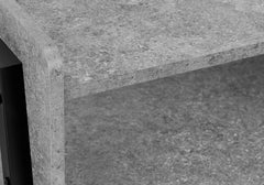 Accent Table, Side, End, Nightstand, Lamp, Living Room, Bedroom, Grey Laminate, Black Metal, Contemporary, Modern