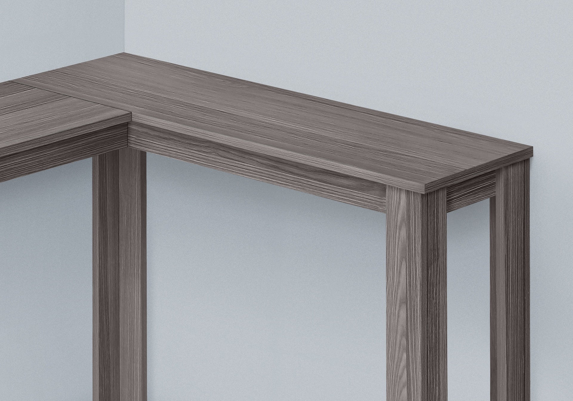 Accent Table, Console, Entryway, Narrow, Corner, Living Room, Bedroom, Grey Laminate, Contemporary, Modern