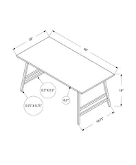 Coffee Table, Accent, Cocktail, Rectangular, Living Room, 40"l, White Laminate, Grey Metal, Contemporary, Modern