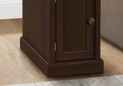 Accent Table, End, Side Table, Nightstand, Narrow, Bedroom, Lamp, Storage Drawer, Brown Veneer, Traditional