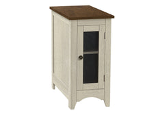 Accent Table, End, Side Table, Narrow, Nightstand, Bedroom, Lamp, Storage, Antique White Veneer, Brown Veneer, Transitional