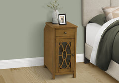 Accent Table, Side Table, End, Narrow, Nightstand, Bedroom, Storage Drawer, Lamp, Brown Veneer, Traditional
