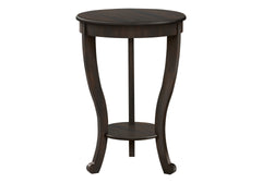 Accent Table, 2 Tier, Bedroom, End, Lamp, Nightstand, Round, Side Table, Brown Veneer, Traditional