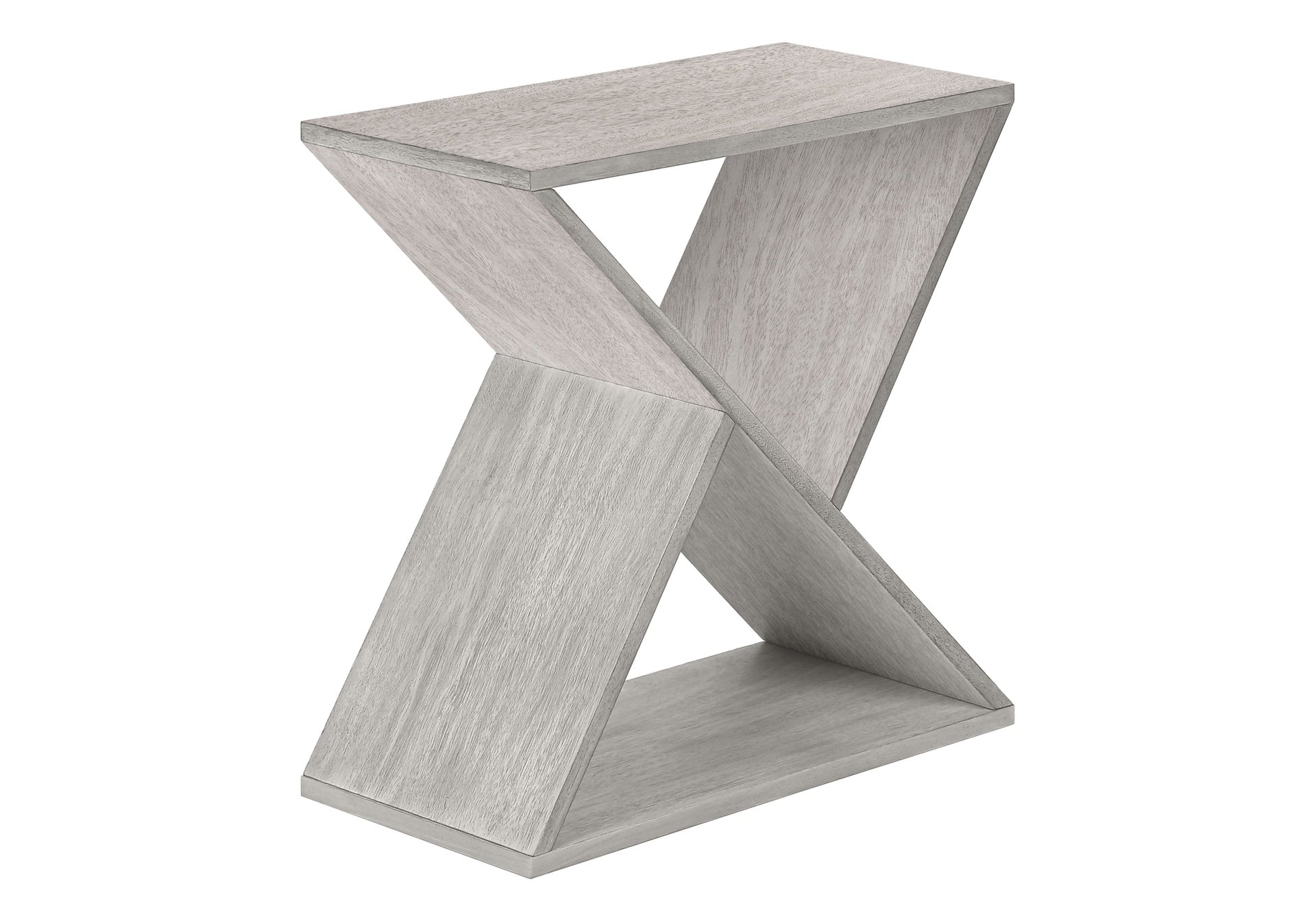 Accent Table, Side, End, Nightstand, Narrow, Small, Bedroom, Living Room, Lamp, Grey Veneer, Contemporary