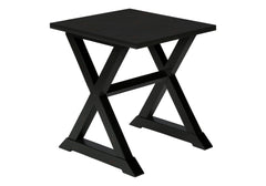 Accent Table, End, Side Table, Square, Nightstand, Bedroom, Lamp, Black Veneer, Transitional