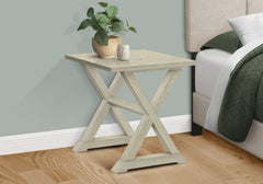 Accent Table, End, Side Table, Square, Nightstand, Bedroom, Lamp, Antique White Veneer, Transitional