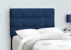 Bed, Twin Size, Upholstered, Bedroom, Frame Only, Youth, Teen, Juvenile, Blue Velvet, Transitional