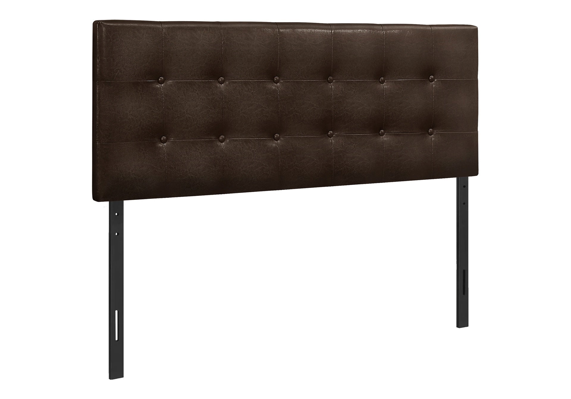 Bed, Headboard Only, Full Size, Bedroom, Upholstered, Brown Leather Look, Transitional