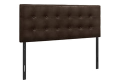 Bed, Headboard Only, Full Size, Bedroom, Upholstered, Brown Leather Look, Transitional