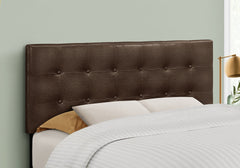 Bed, Headboard Only, Full Size, Bedroom, Upholstered, Brown Leather Look, Transitional