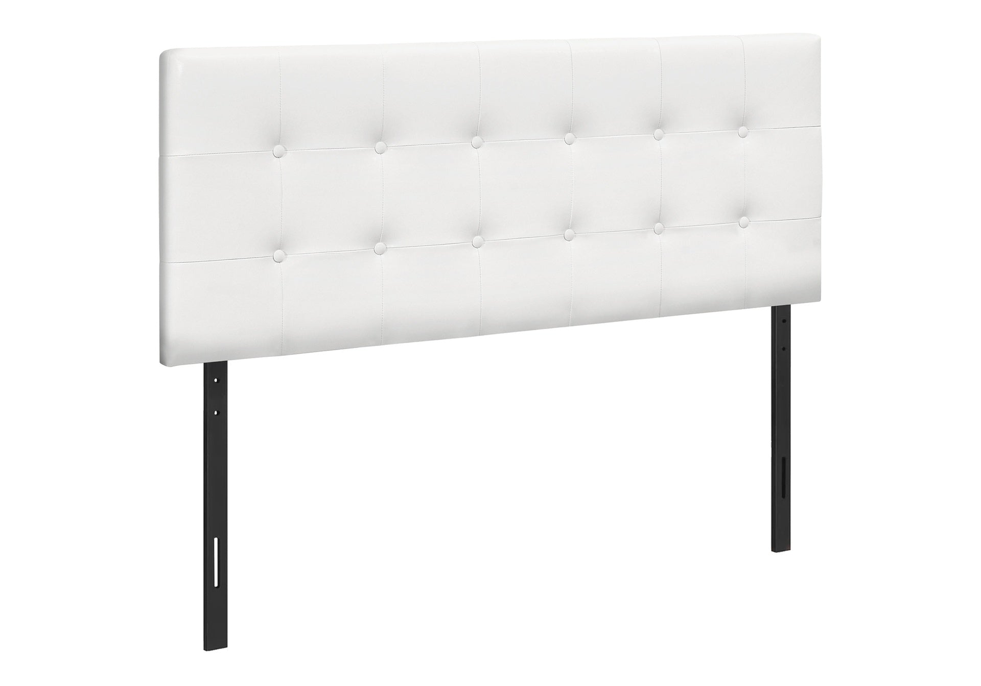 Bed, Headboard Only, Full Size, Bedroom, Upholstered, White Leather Look, Transitional