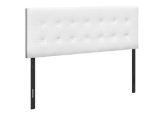 Bed, Headboard Only, Queen Size, Bedroom, Upholstered, White Leather Look, Transitional