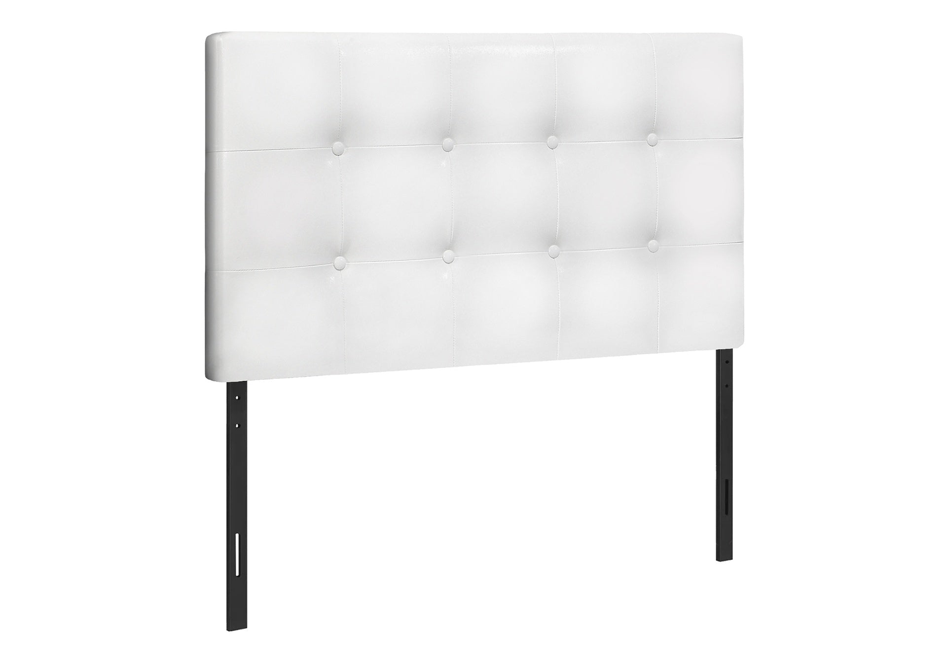 Bed, Headboard Only, Twin Size, Bedroom, Upholstered, White Leather Look, Transitional