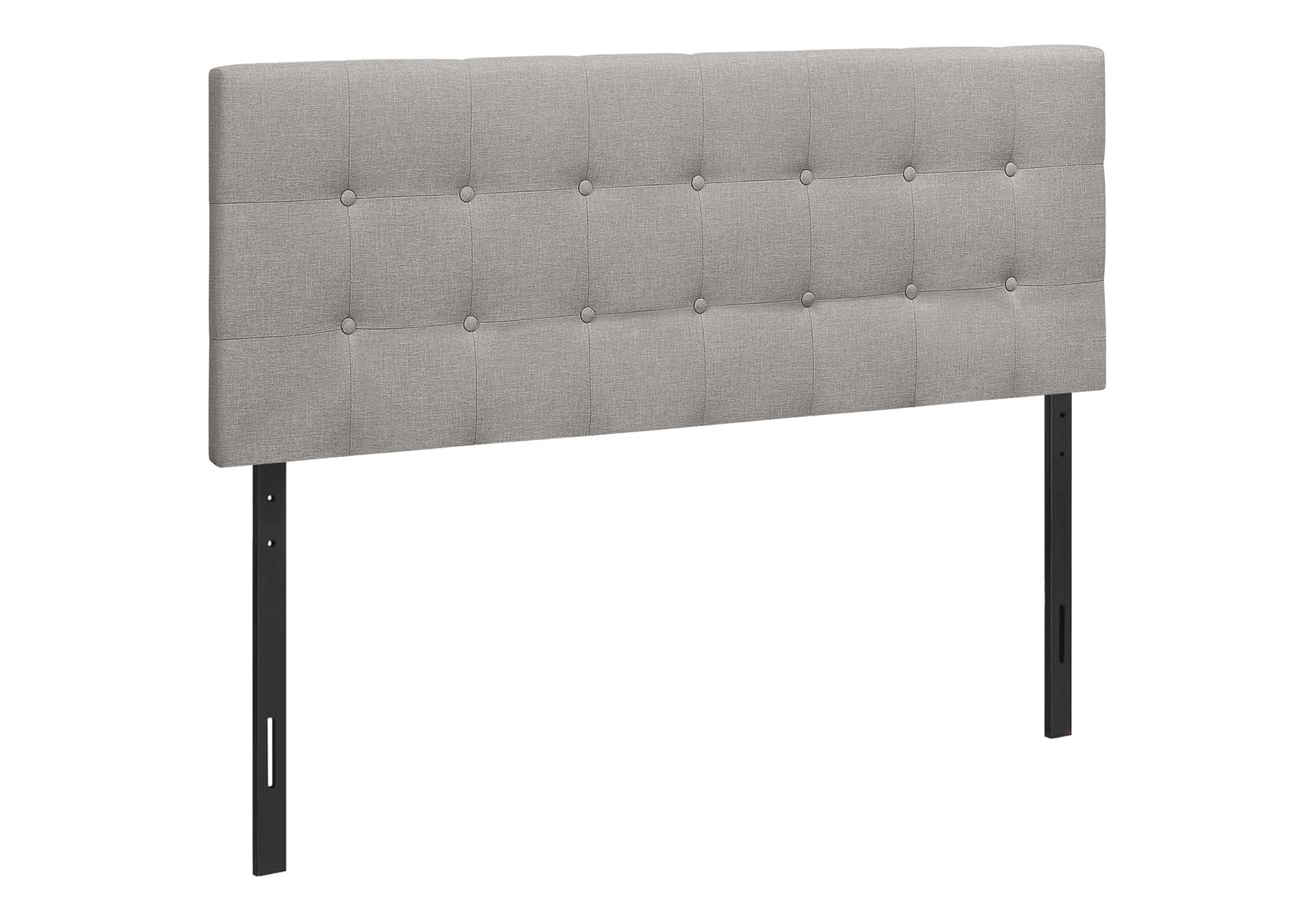 Bed, Headboard Only, Queen Size, Bedroom, Upholstered, Grey Linen Look, Transitional