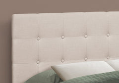 Bed, Headboard Only, Full Size, Bedroom, Upholstered, Beige Linen Look, Transitional