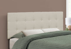 Bed, Headboard Only, Full Size, Bedroom, Upholstered, Beige Linen Look, Transitional