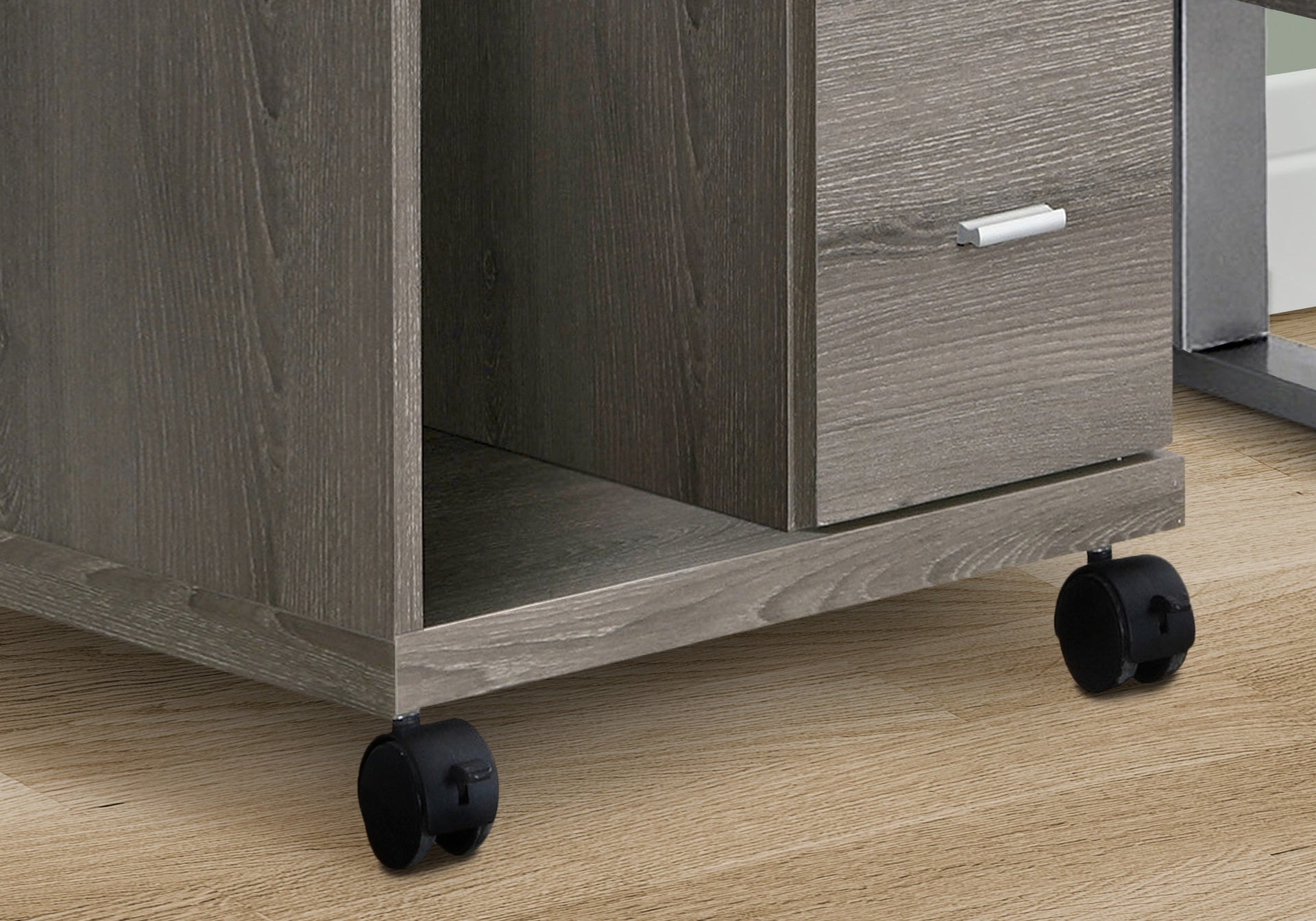 Office, File Cabinet, Printer Cart, Rolling File Cabinet, Mobile, Storage, Work, Brown Laminate, Contemporary, Modern