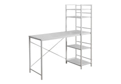 Computer Desk, Home Office, Laptop, Storage Shelves, 48"l, Work, White Laminate, White Laminate, Contemporary, Modern