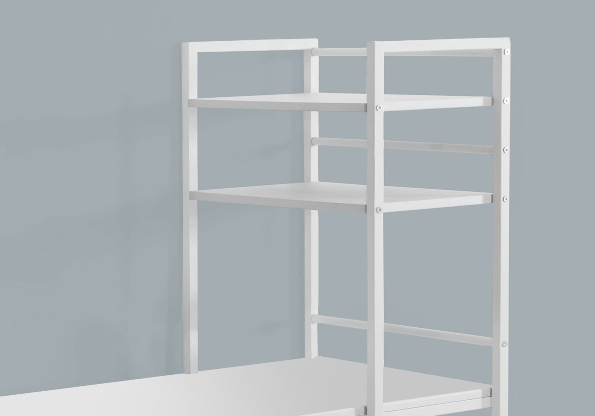 Computer Desk, Home Office, Laptop, Storage Shelves, 48"l, Work, White Laminate, White Laminate, Contemporary, Modern