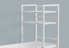 Computer Desk, Home Office, Laptop, Storage Shelves, 48"l, Work, White Laminate, White Laminate, Contemporary, Modern