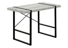 Computer Desk, Home Office, Laptop, 48"l, Work, Grey Laminate, Black Metal, Contemporary, Modern