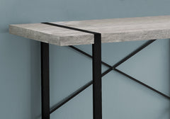 Computer Desk, Home Office, Laptop, 48"l, Work, Grey Laminate, Black Metal, Contemporary, Modern