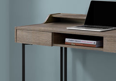 Computer Desk, Home Office, Laptop, Storage Drawers, 48"l, Work, Brown Laminate, Black Metal, Contemporary, Modern