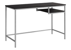 Computer Desk, Home Office, Laptop, 48"l, Work, Brown Laminate, Grey Metal, Contemporary, Modern