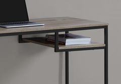 Computer Desk, Home Office, Laptop, 48"l, Work, Brown Laminate, Black Metal, Contemporary, Modern