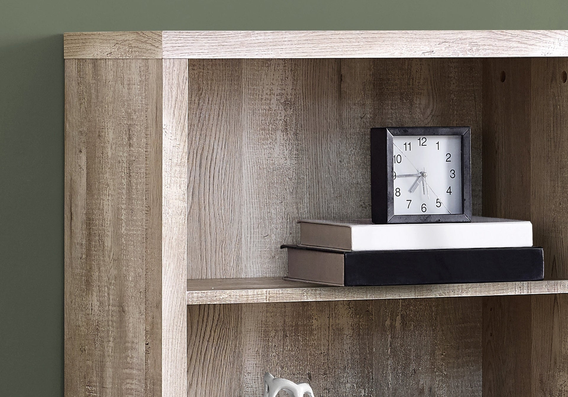 Bookshelf, Bookcase, Etagere, 5 Tier, 48"h, Office, Bedroom, Beige Laminate, Contemporary, Modern
