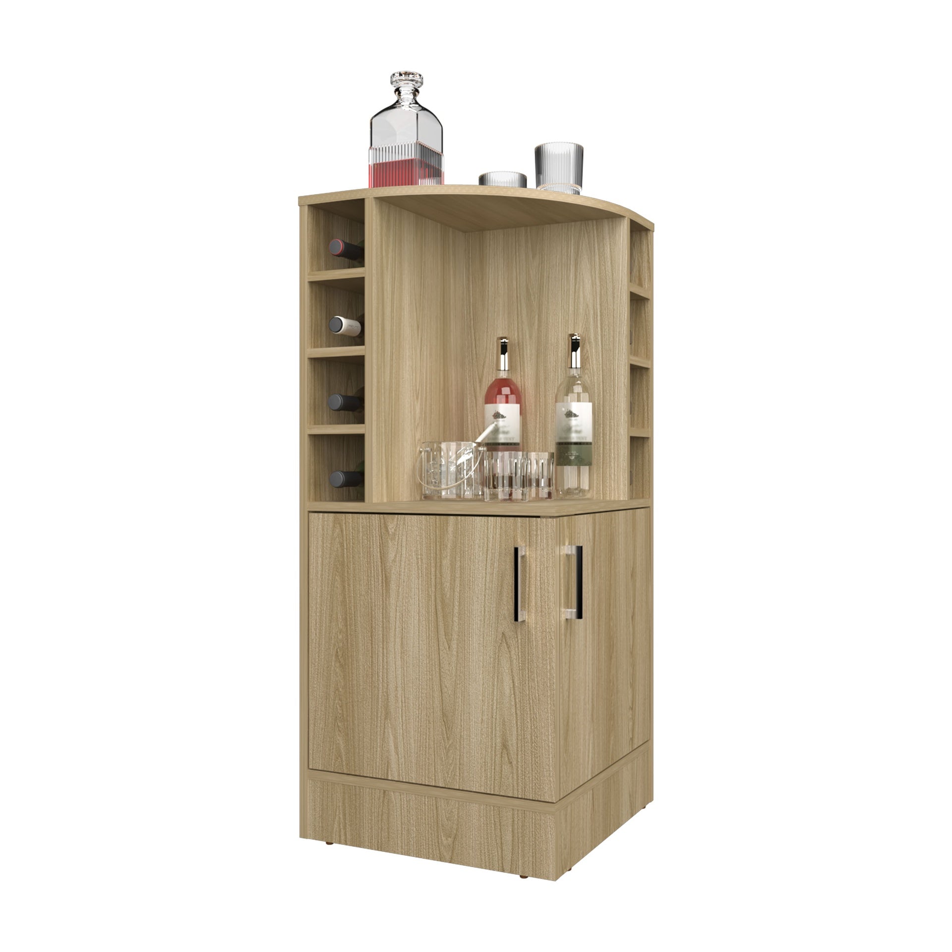 Bar Cabinet, 2 Doors, 8 Wine Bottle Compartments