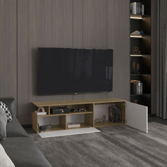 Tv Stand 60" TV Capacity,2 Doors, 4 Shelves
