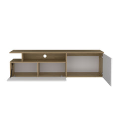 Tv Stand 60" TV Capacity,2 Doors, 4 Shelves