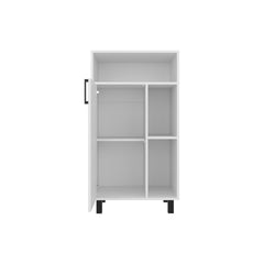 Base Cabinet, 1 Door, 3 Shelves, 4 Legs, White