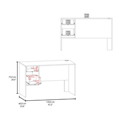 Desk, 2 Drawers, White