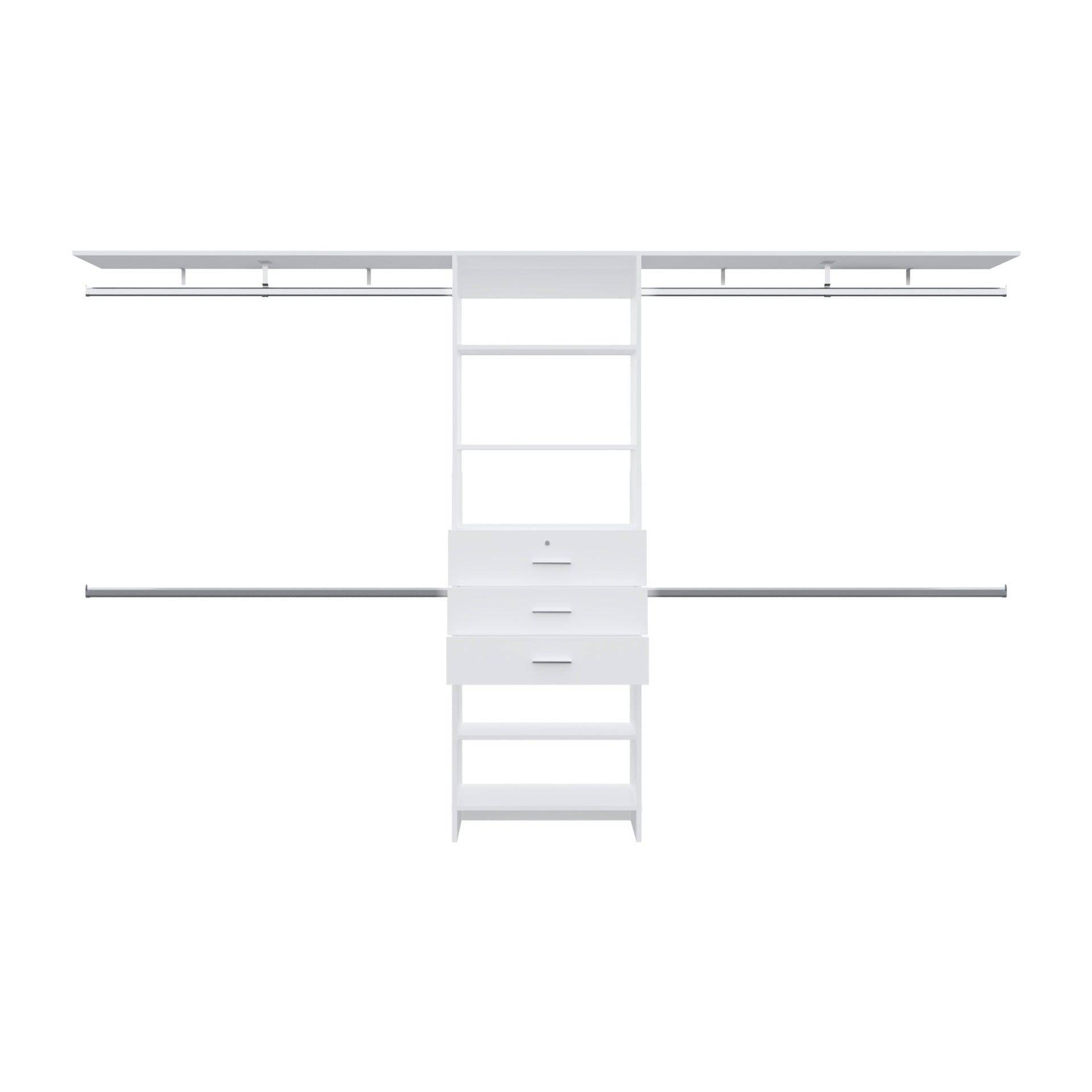 Closet System, 3 Drawers, 5 Shelves
