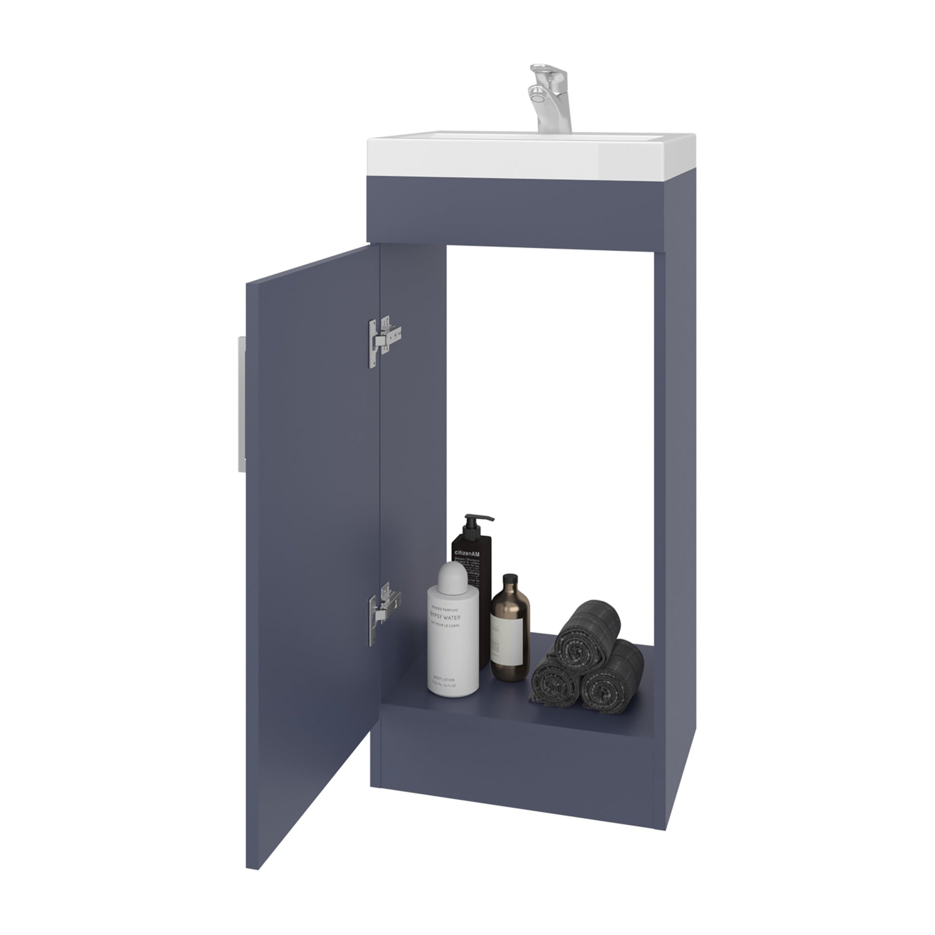 Vanity 32.6" H, 1 Door, 1 Shelf, Alby Blue - Bathroom