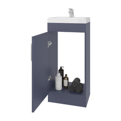 Vanity 32.6" H, 1 Door, 1 Shelf, Alby Blue - Bathroom