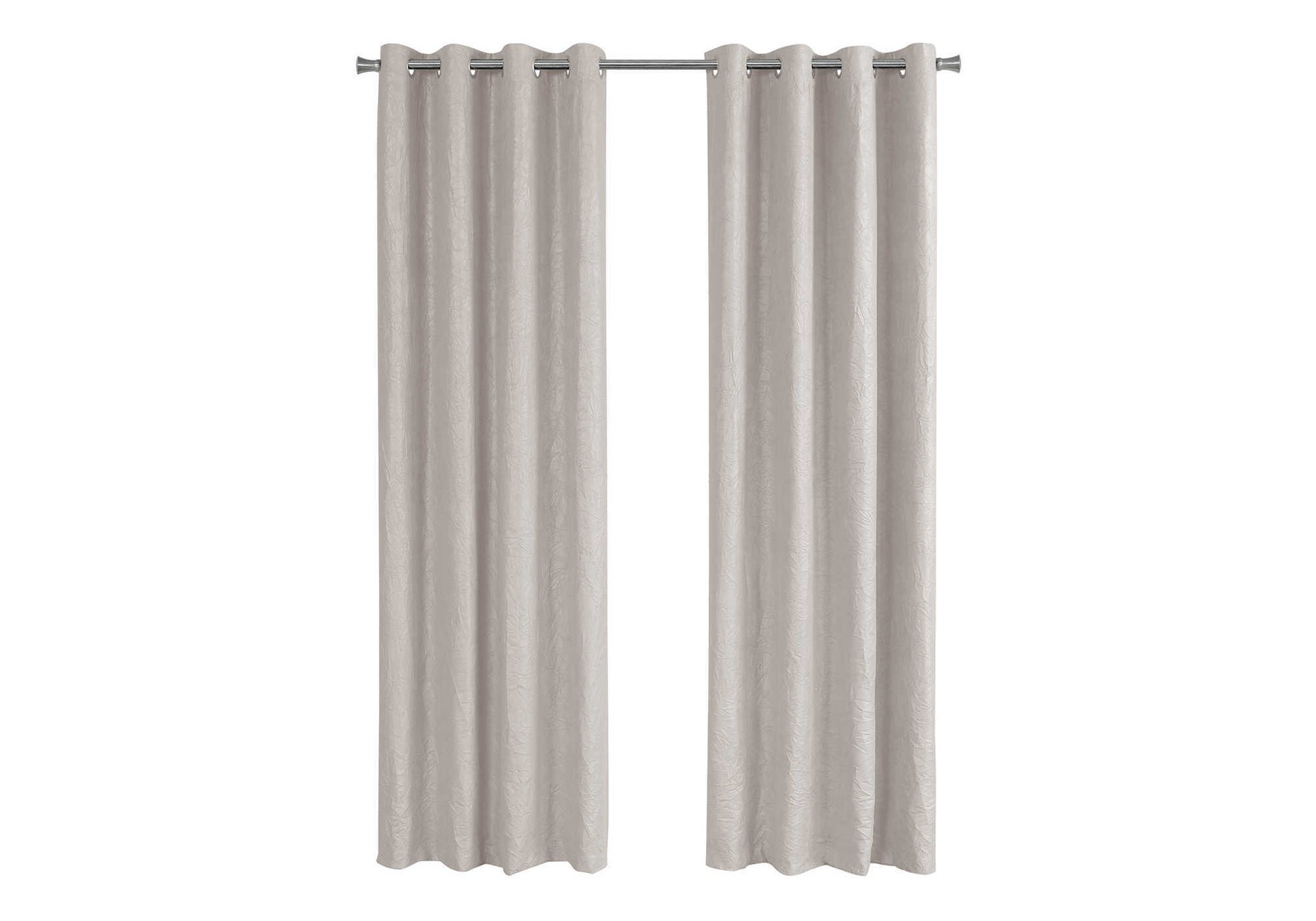 Curtain Panel, 2pcs Set, 54"w X 84"l, Room Darkening, Grommet, Living Room, Bedroom, Kitchen, Beige Micro Suede, Contemporary, Modern