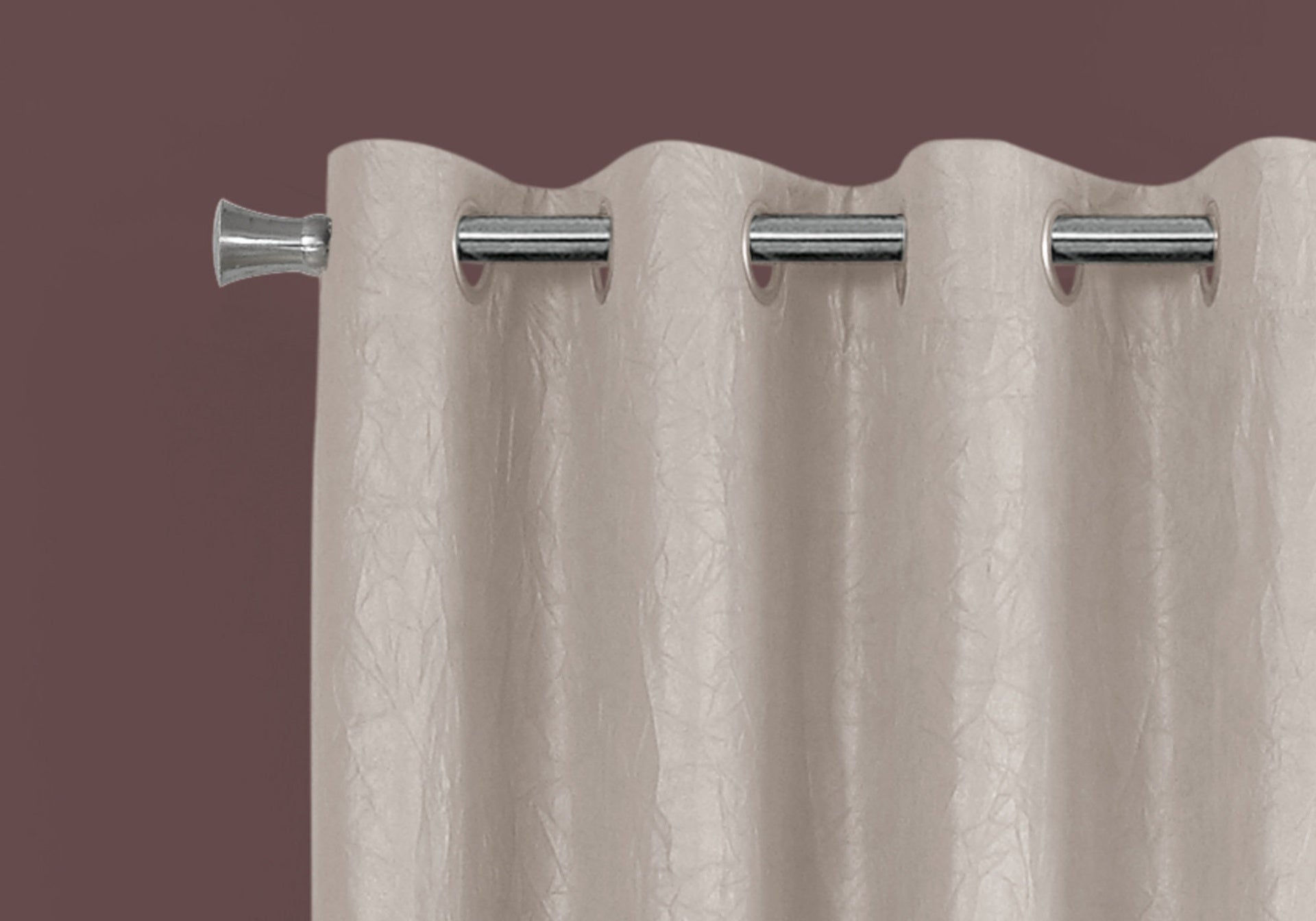 Curtain Panel, 2pcs Set, 54"w X 84"l, Room Darkening, Grommet, Living Room, Bedroom, Kitchen, Beige Micro Suede, Contemporary, Modern