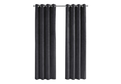 Curtain Panel, 2pcs Set, 54"w X 95"l, Room Darkening, Grommet, Living Room, Bedroom, Kitchen, Grey Velvet, Contemporary, Modern