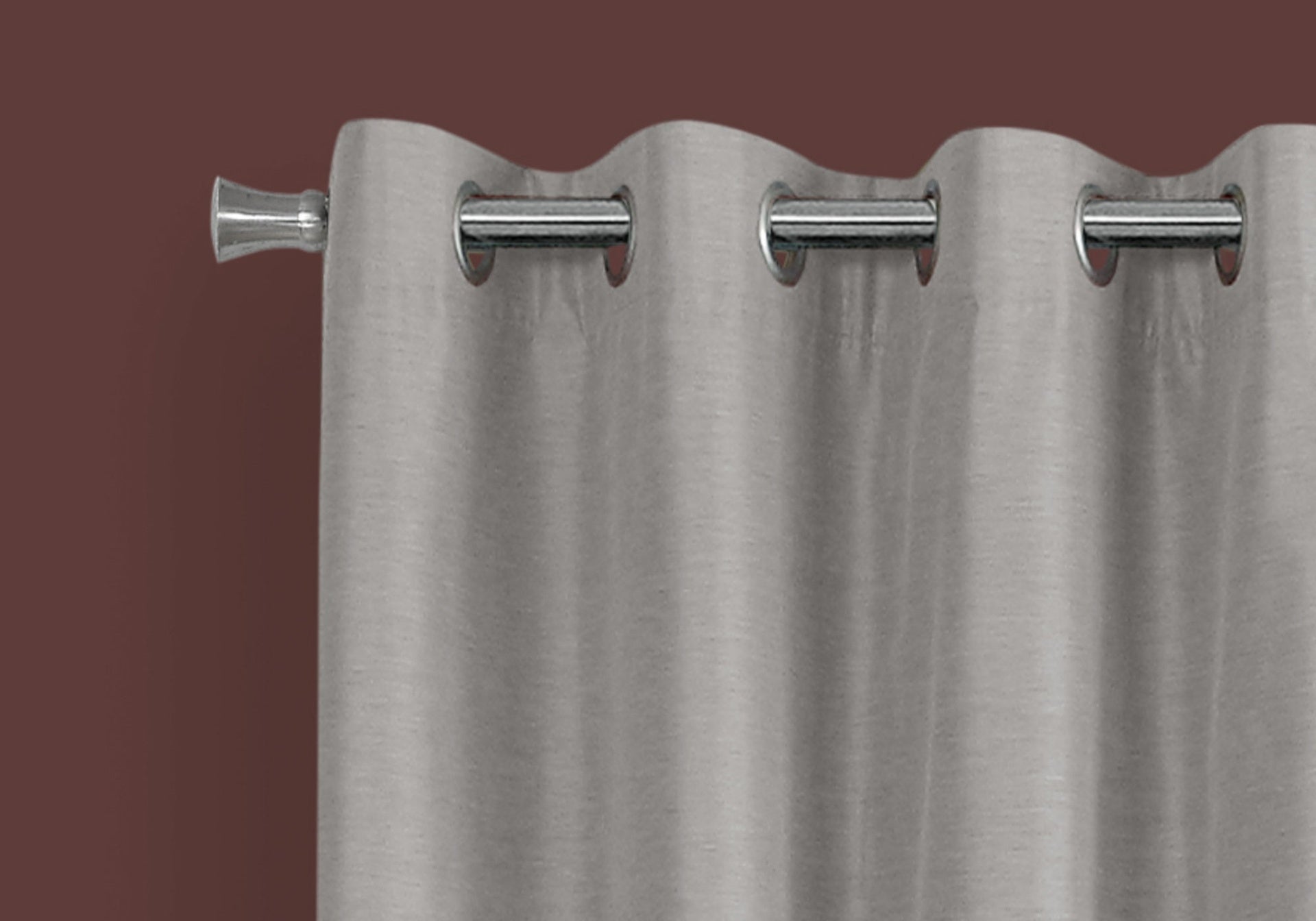 Curtain Panel, 2pcs Set, 54"w X 95"l, 100% Blackout, Grommet, Living Room, Bedroom, Kitchen, Grey Thermal Insulation Polyester, Contemporary, Modern