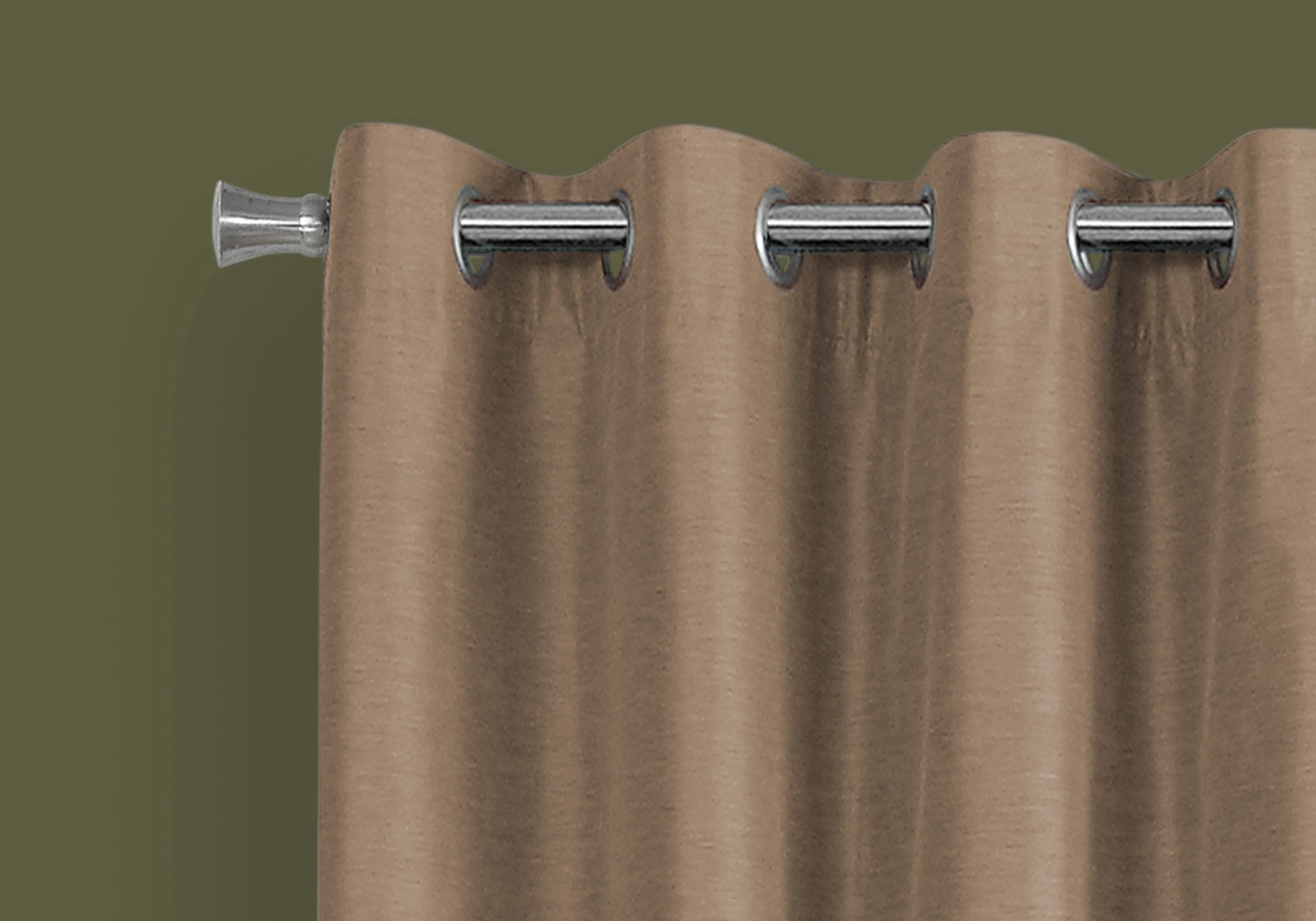 Curtain Panel, 2pcs Set, 54"w X 84"l, 100% Blackout, Grommet, Living Room, Bedroom, Kitchen, Brown Thermal Insulation Polyester, Contemporary, Modern