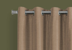 Curtain Panel, 2pcs Set, 54"w X 95"l, 100% Blackout, Grommet, Living Room, Bedroom, Kitchen, Brown Thermal Insulation Polyester, Contemporary, Modern