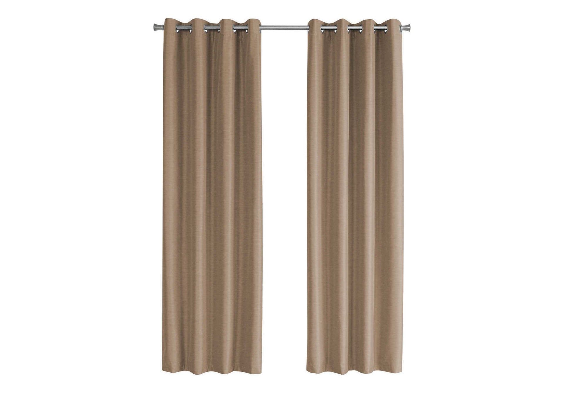 Curtain Panel, 2pcs Set, 54"w X 95"l, 100% Blackout, Grommet, Living Room, Bedroom, Kitchen, Brown Thermal Insulation Polyester, Contemporary, Modern