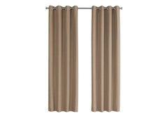 Curtain Panel, 2pcs Set, 54"w X 95"l, 100% Blackout, Grommet, Living Room, Bedroom, Kitchen, Brown Thermal Insulation Polyester, Contemporary, Modern