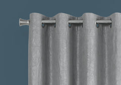 Curtain Panel, 2pcs Set, 54"w X 95"l, Room Darkening, Grommet, Living Room, Bedroom, Kitchen, Grey Micro Suede, Contemporary, Modern